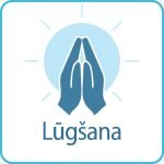 menesa lugsana - ikona ar lūdzošām rociņām