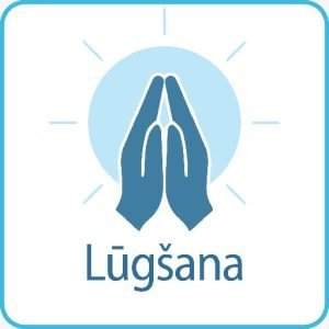 menesa lugsana - ikona ar lūdzošām rociņām